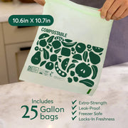Compostable* Zip Gallon Bags – Cleanomic