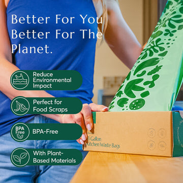 Compostable 13-Gallon Trash Bags – Cleanomic