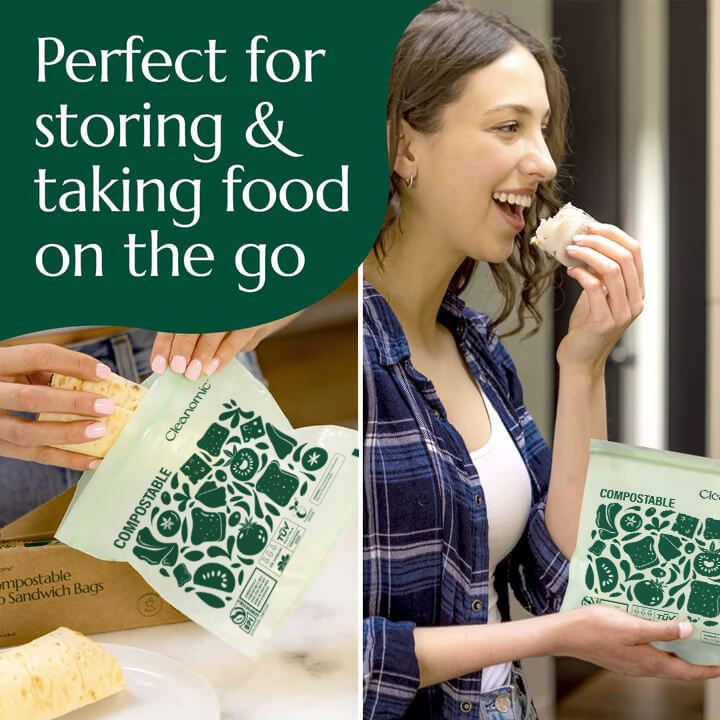 Compostable* Zip Sandwich Bags – Cleanomic