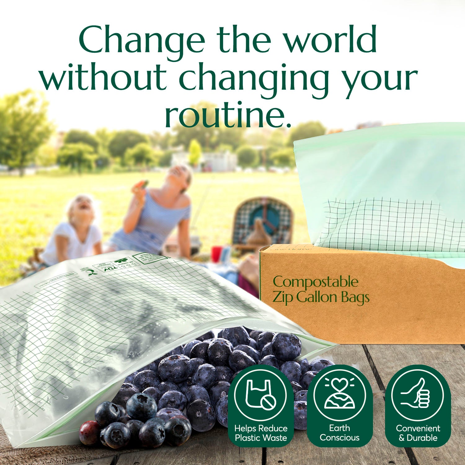 Compostable* Zip Gallon Bags – Cleanomic