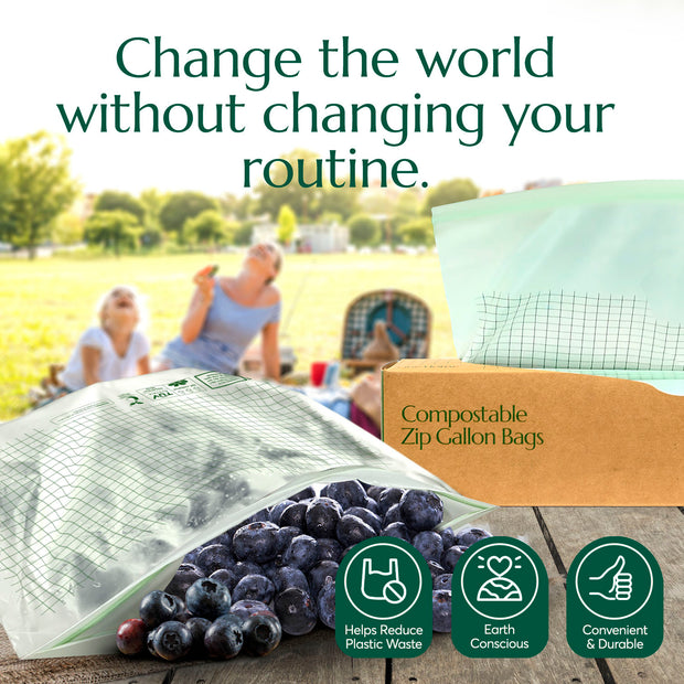 Compostable* Zip Gallon Bags – Cleanomic
